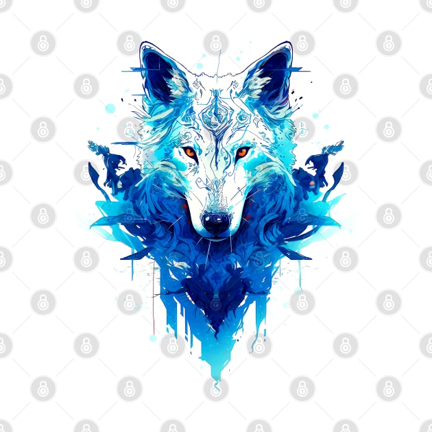 Howling at the Moon: Ice Wolf Design by BlackMyst