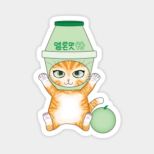 Melon Milk Cat Magnet