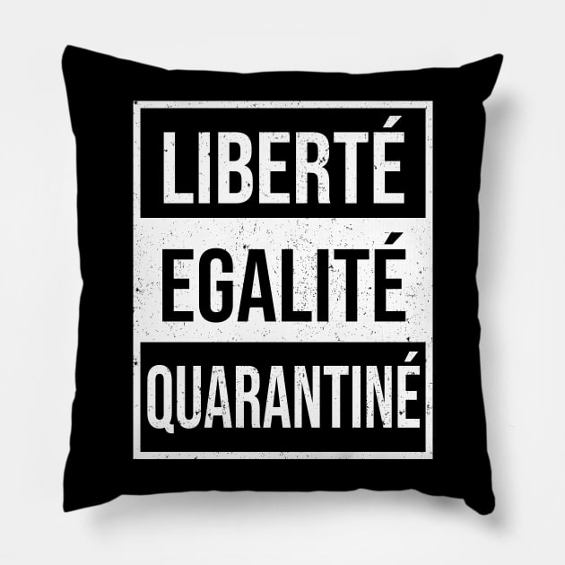 Liberte Egalite Quarantine Pillow by Shirtbubble