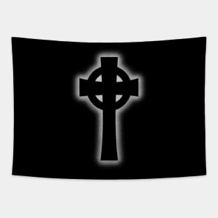 Celtic Cross Spray Silhouette Tapestry