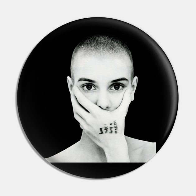 Sinead O Connor black and white Pin by aliencok