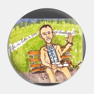 Tom Hanks Forrest Gump Life is Like a box of Chocloate Pin