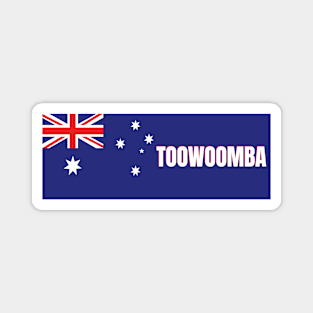 Toowoomba City in Australian Flag Magnet