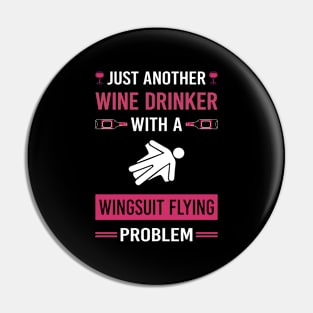 Wine Drinker Wingsuit Flying Wingsuiting Pin