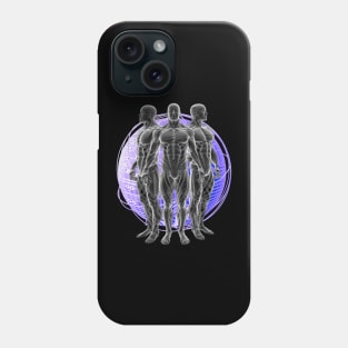 Futuristic Trio Cyborg Man Space Rave Techno Dancer Science Fiction Nerd Hologram Technology Phone Case