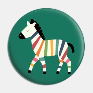 Rainbow Zebra Pin