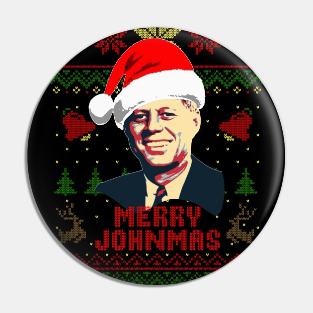 John F Kennedy Merry Johnmas Pin by Nerd_art