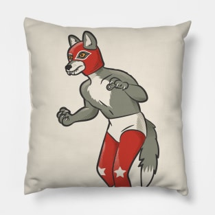 Funny Mexican Xolo Hairless Dog Luchador Wrestler Sketch Drawing Pillow