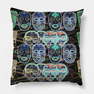 African Masks V1 Pillow