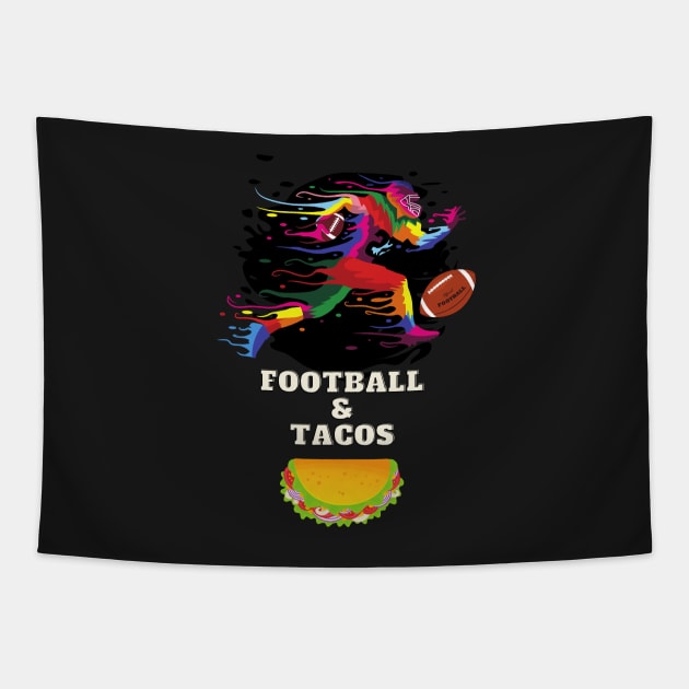 Football and Tacos Tapestry by Totalove