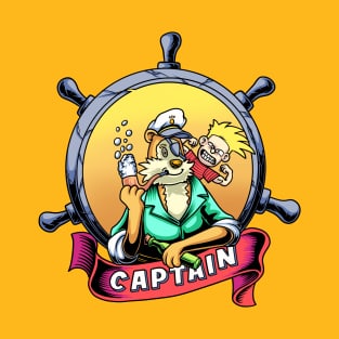 parody Calvin Hobbes Captain T-Shirt