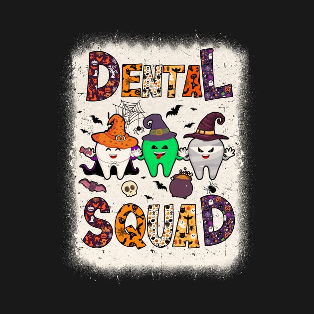 Funny Dental Squad Spooky Dentist Tooth Halloween Costume by James Green