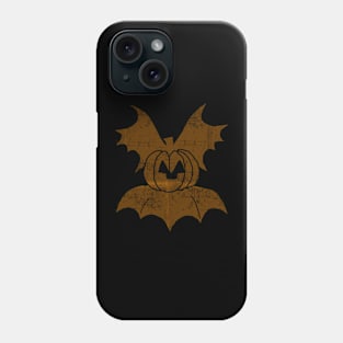 Halloween Pumpkin Bat Symbol in a Distressed Look Phone Case