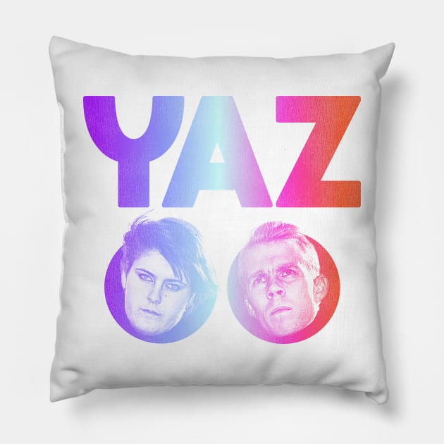 Yazoo / 80s Fade Colorway Synth Pop Fan Art Pillow by darklordpug