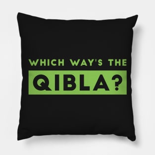 Which Way's The Qibla? 2 - Moss Green Pillow