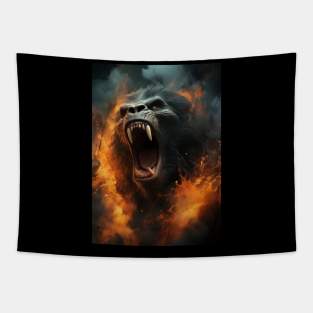 Gorilla Roar Tapestry