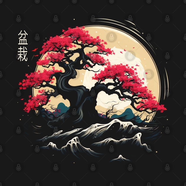 Traditional Japanese Bonsai Tree by Tshirt Samurai