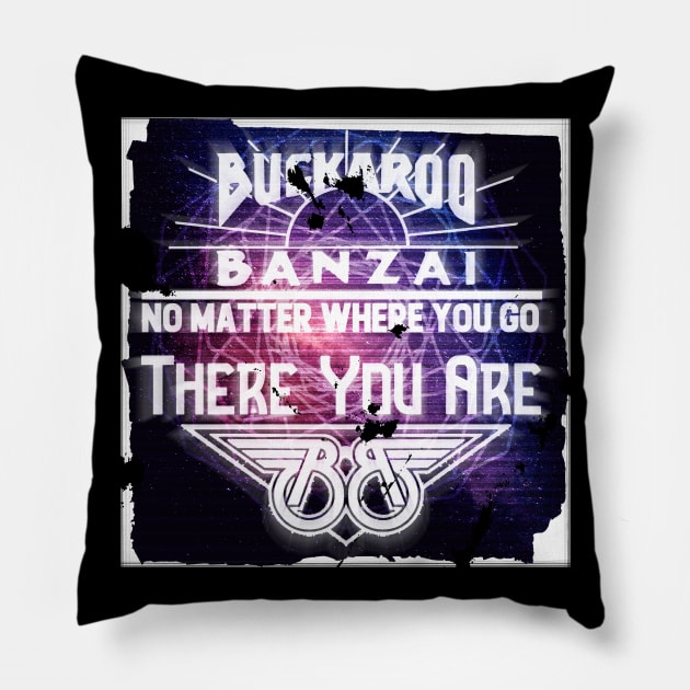 Team Banzai Pillow by Jack Calvin Wolfe Illustrations