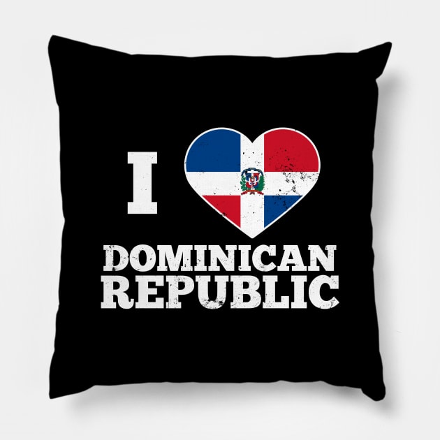 Dominican Republic Shirt | I Love Heart Flag Gift Pillow by Gawkclothing