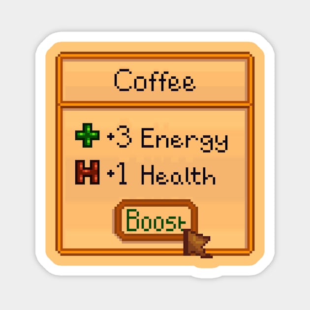 Coffee Boost : Power Up Your Day! Magnet by missing pixel