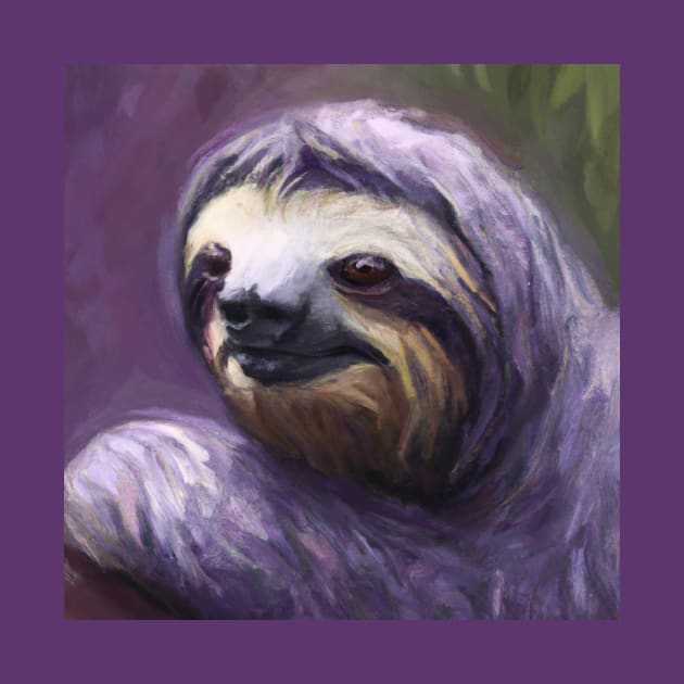 Emo Sloth Dyed Her Hair Purple by Star Scrunch