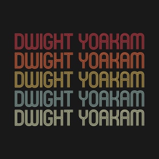 Retro Dwight Wordmark Repeat - Vintage Style T-Shirt