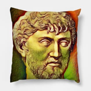 Lucretius Snowy Portrait | Lucretius Artwork 13 Pillow