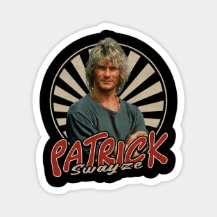 Vintage Circle Patrick Swayze Magnet