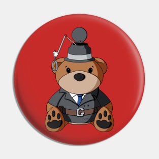 Inspector Gadget Teddy Bear Pin