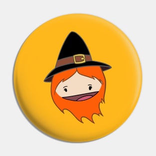 Witch cartoon Pin