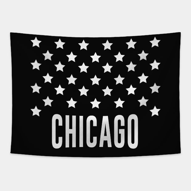 Chicago, Illinois - IL, USA Stars Flag Tapestry by thepatriotshop