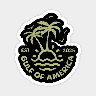 Retro Gulf Of USA America Est 2025 American Gulf Mexico Magnet