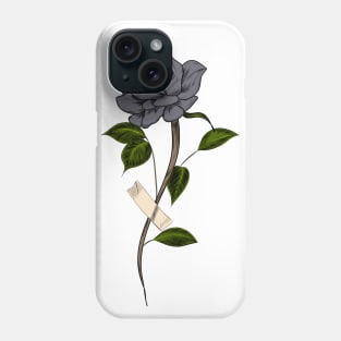 Gray rose Phone Case