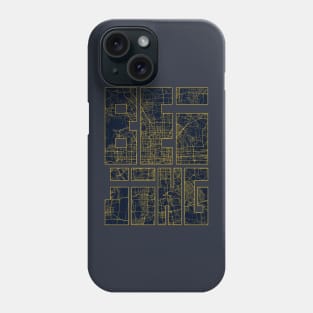 Beijing, China City Map Typography - Gold Art Deco Phone Case