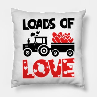 Loads of Love Tractor And Truck Lovers, For Cute Toddler Boys, Valentines Day Toddler Boys Pillow