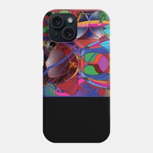 gradient colorful abstract geometric shapes Phone Case