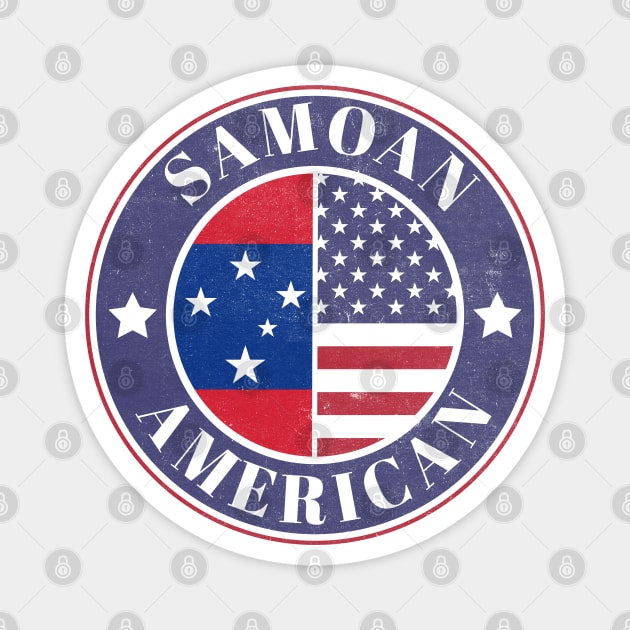 Proud Samoan-American Badge - Samoa Flag Magnet by Yesteeyear
