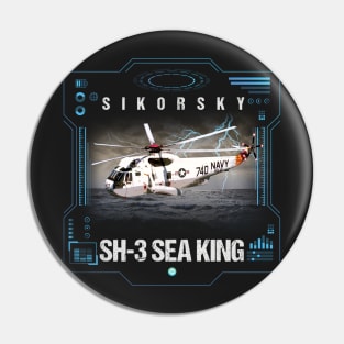 SH3 Sea King Helicopter Crew Gift Pin