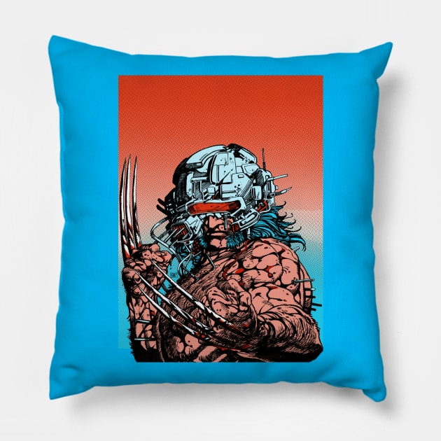 Weapon X Riso Pillow by SkipBroTees