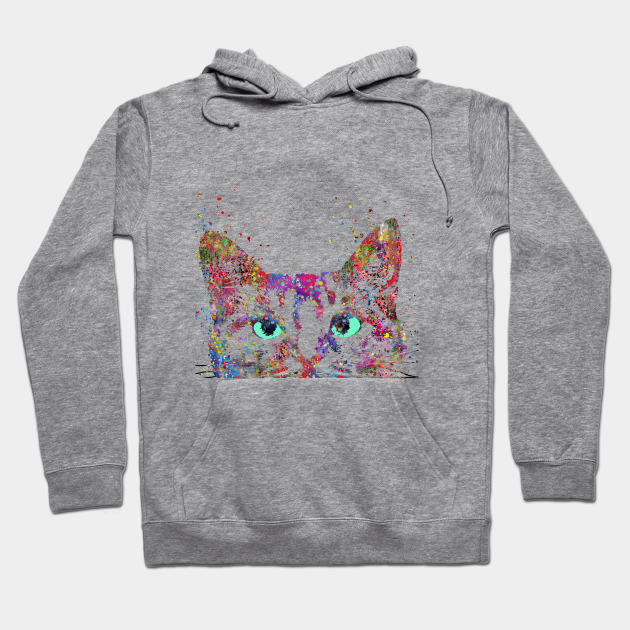 peeking cat hoodie