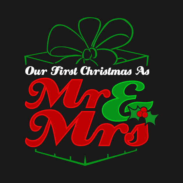 Disover Cute First Christmas As Mr. & Mrs. Newlyweds T-Shirt