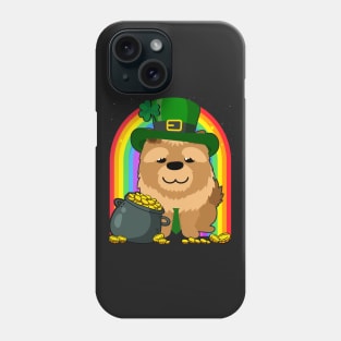 Chow Chow Rainbow Irish Clover St Patrick Day Dog Gift design Phone Case