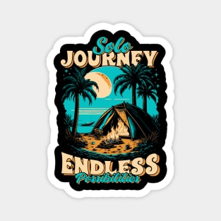 summer solo camping vintage Magnet