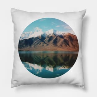 New Zealand mountain landscape with authentic light leak Pillow