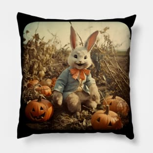 Easter Bunny And Pumpkins Pillow