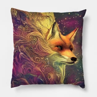 Intricate fox design Pillow