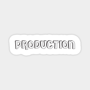 Film Crew On Set - Production - White - Front Magnet