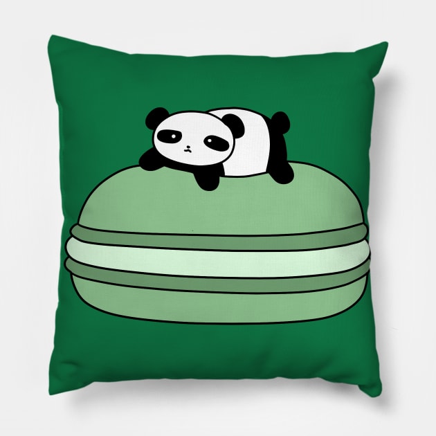 Panda and Giant Macaroon Pillow by saradaboru