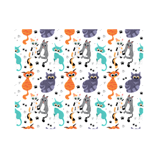 Cat Pattern T-Shirt