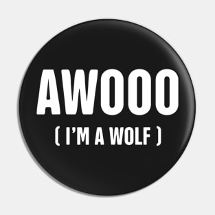 Awooo Anime Wolf Costume Pin